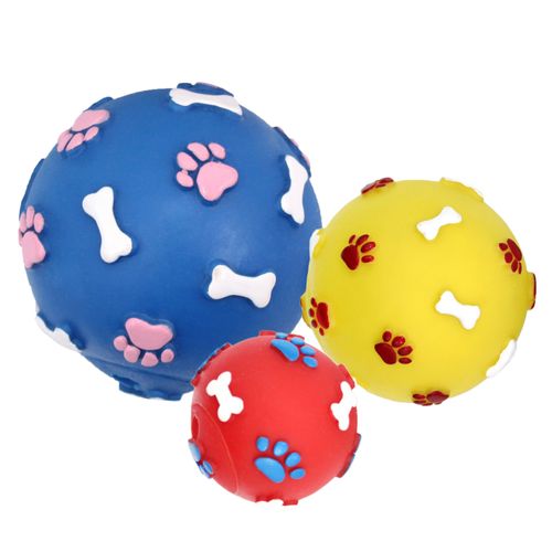Pet Nova Vin Ball - gumowa piłka dla psa z kolorowymi tłoczeniami