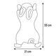 Flamingo Plush Dog Toy Rabbit - szeleszczący, pluszowy królik z piszczałką, brązowy
