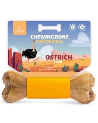 Pokusa Ostrich Chewing Bone - kość wołowa dla psa ze strusiem i penisami wołowymi