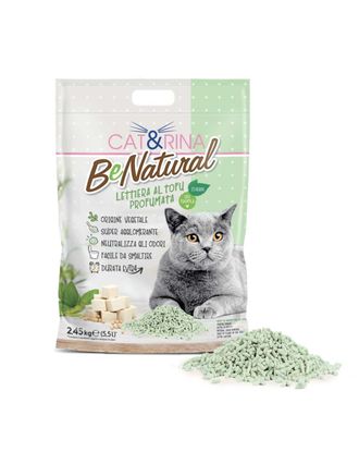 Cat&Rina BeNatural Tofu Litter Green Tea - roślinny żwirek zapachowy dla kota, zielona herbata, zbrylający, biodegradowalny pellet