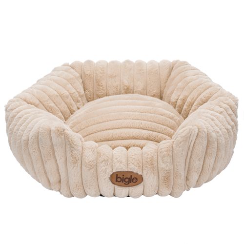 Biglo Cobe Hexagon Beige - eleganckie i mięciutkie legowisko dla psa i kota, beżowe