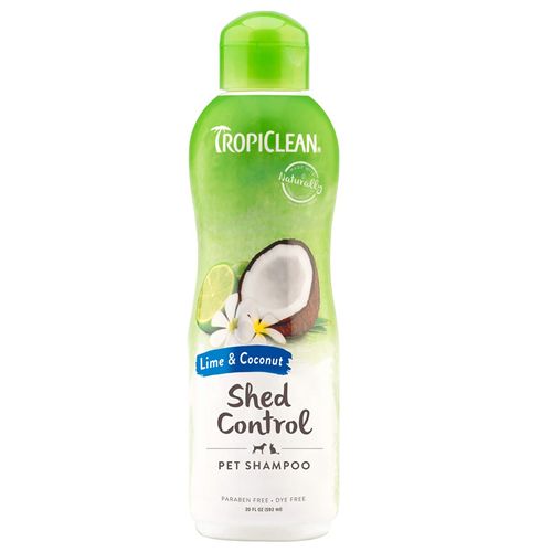 Tropiclean Shed Control Lime & Coconut Pet Shampoo - szampon dla psa, zmniejszający wypadanie sierści (linienie)
