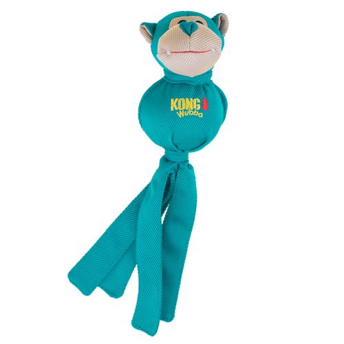KONG Wubba Friends Ballistic Monkey - małpa szarpak dla psa, z ogonami, piłką w środku i piszczałką