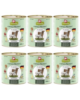 GranataPet Veal & Lamb - bezzbożowa mokra karma dla psa, cielęcina i jagnięcina - 6x 800g