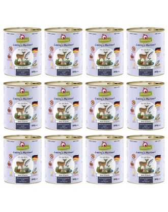 GranataPet Venison Salmon - bezzbożowa mokra karma dla psa, dziczyzna i łosoś - 12x 800g