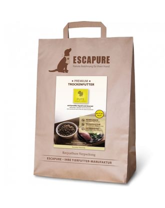 Escapure Premium Puppy Pute - wysokiej jakości karma dla szczeniąt, indyk wypiekany w piecu - 4kg