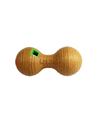 KONG Bamboo Feeder Dumbbell M (20cm) - zabawka dla psa na przysmaki, sztanga