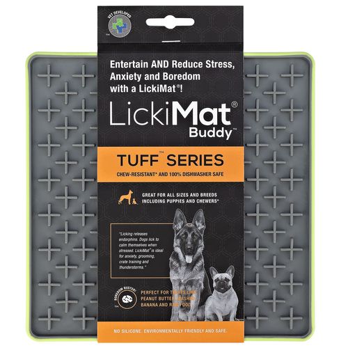 LickiMat Tuff Buddy - mata do wylizywania dla psa, twarda, wzór krzyżyk