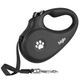 Biglo Ergo Black Retractable Leash - smycz automatyczna dla psa, taśmowa, z ergonomicznym uchwytem 