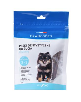 Francodex Dental Chews 15szt. - przysmaki dentystyczne dla bardzo małych psów, usuwające kamień i brzydki zapach z pyska