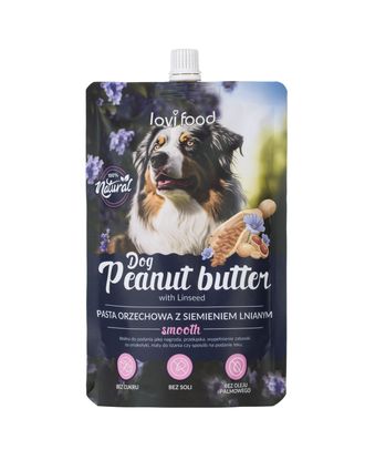 Lovi Food Peanut Butter with Linseed - pasta orzechowa dla psa i kota, z siemieniem lnianym - 300g