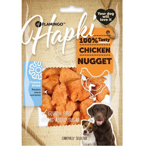Flamingo Hapki 100% Chicken Nugget 70g - liofilizowane przysmaki dla psa, z kurczaka