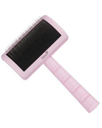 Blovi Tuffer Hard Grooming Slicker Brush - twarda szczotka pudlówka z krótkimi pinami 12mm, różowa