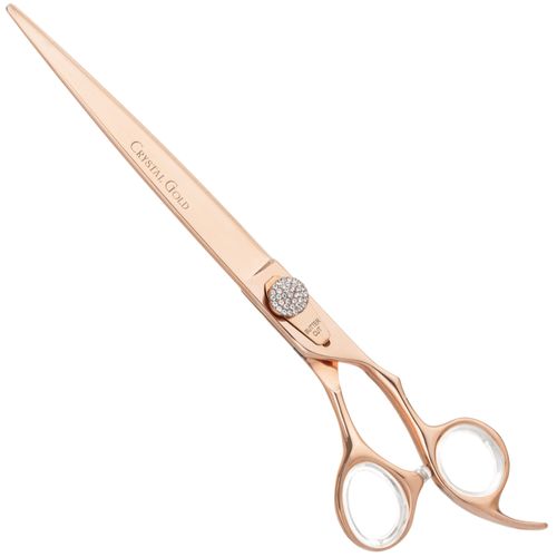 Geib Crystal Gold Straight Scissors - profesjonalne nożyczki groomerskie z japońskiej stali nierdzewnej, proste