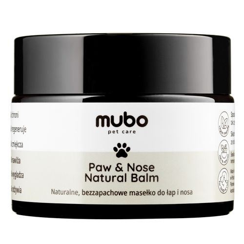 Mubo Paw & Nose Fragrance Free Natural Balm 50g - naturalne masełko do łap i nosa, dla psa i kota, bezzapachowe 