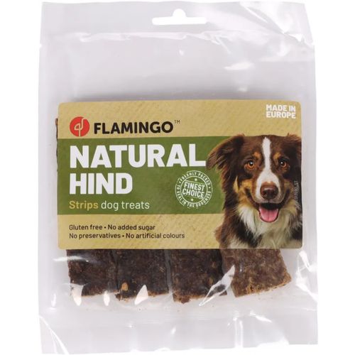 Flamingo Natural Hind 100g -  naturalne przysmaki dla psa, paski z sarniny