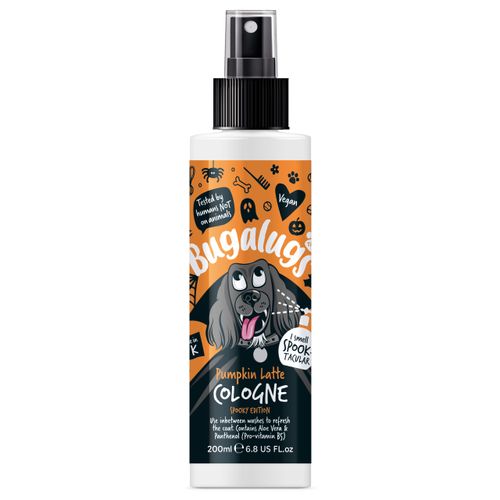 Bugalugs Pumpkin Latte - perfumowany spray odświeżający dla psa, o zapachu dyniowego latte