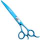 Geib Kiss Silver Blue Curved Scissors - wysokiej jakości nożyczki gięte z mikroszlifem i niebieskim wykończeniem