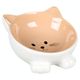 Flamingo Puzi Taupe Bowl 125ml - miska ceramiczna dla kota, na podwyższeniu, beżowy kotek
