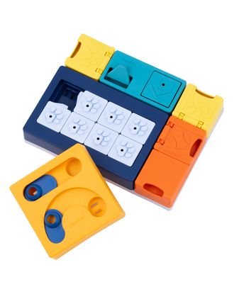 Pawzler Interactive Dog Puzzle Smarty Set - modułowa łamigłówka dla psa, zestaw 7 elementów dla sprytnych psów