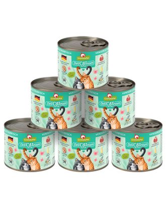 GranataPet DeliCatessen Venison & Tuna - bezzbożowa mokra karma dla kota, dziczyzna i tuńczyk - 6x 200g