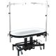 Blovi Comfort Lumix Black Electric Grooming Table 119,5x61cm - solidny stół groomerski z podświetlanym blatem, podnośnikiem elektrycznym i 2 wysięgnikami