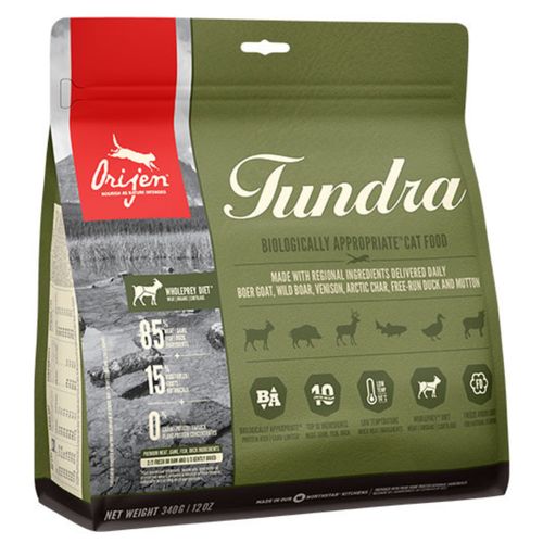 Orijen Tundra Cat 340g - bezzbożowa karma dla kota, koza, dziczyzna, ryba, kaczka i baranina