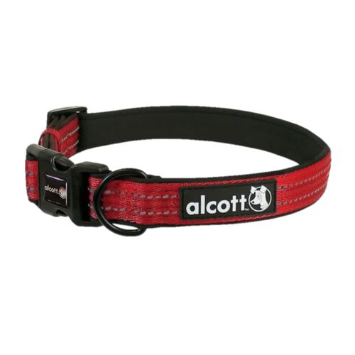 Alcott Adventure Collar Bright Red - odblaskowa obroża dla psa, intensywna czerwień
