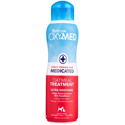 Tropiclean Oxymed Medicated Shampoo - kojący szampon dla psów i kotów z wrażliwą skórą