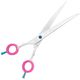 P&W Oceane Titanium Lefty Curved Scissors - profesjonalne nożyczki groomerskie dla osób leworęcznych, gięte