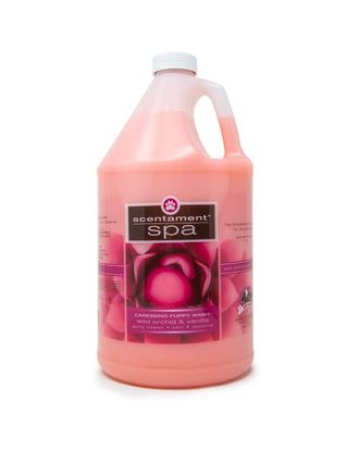 Best Shot Spa Wild Orchid & Vanilla Puppy Wash - relaksacyjny płyn myjący dla szczeniąt i kociąt, o zapachu wanilii i orchidei, z naturalnymi ekstraktami, koncentrat 1:10 - 3,8L