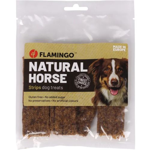 Flamingo Natural Horse 100g - naturalne przysmaki dla psa, paski z koniny