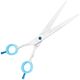 P&W Oceane Titanium Lefty Straight Scissors - profesjonalne nożyczki groomerskie dla osób leworęcznych, proste