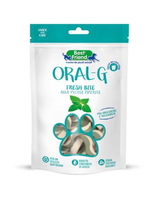 Best Friend Oral-G Fresh Bite 75g - przysmaki dla psów wspomagające zęby i trawienie, z miętą i prebiotykami