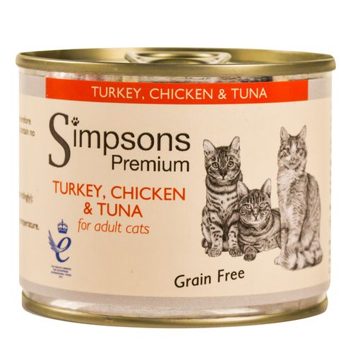 Simpsons Premium Cat Turkey, Chicken & Tuna 200g
