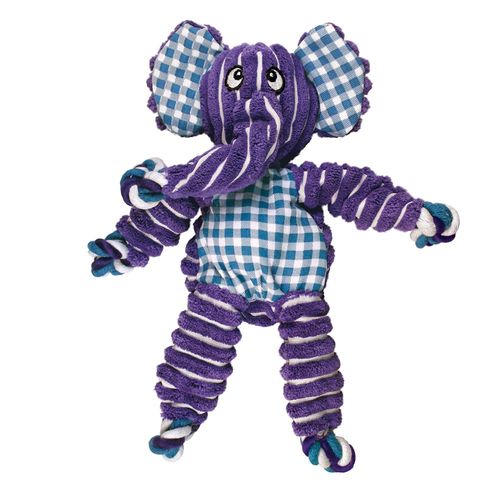 KONG Floppy Knots Elephant M/L - słoń zabawka sznurowa dla psa, z węzełkami i 2 piszczałkami