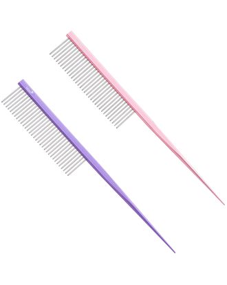 Blovi Rat Tail Comb Medium 18 cm - metalowy grzebień ze szpikulcem, ze średnim rozstawem pinów