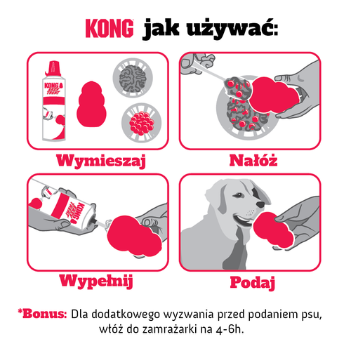 KONG Easy Treat For Puppies 236ml pasta dla szczeni t do jedzenia w sprayu z w trobk drobiow