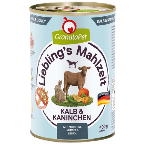 GranataPet Veal & Coney - bezzbożowa mokra karma dla psa, cielęcina i królik