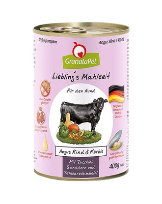 GranataPet Angus Beef & Pumpkin - monobiałkowa bezzbożowa mokra karma dla psa, wołowina i dynia - 400g