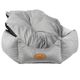 Blovi Bed Velur Love Light Grey L - eleganckie welurowe legowisko dla psa i kota, heksagon jasnoszary