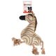 Flamingo Beige Zebra 23cm - zabawka dla psa, zebra z liną i piszczałką, beżowa