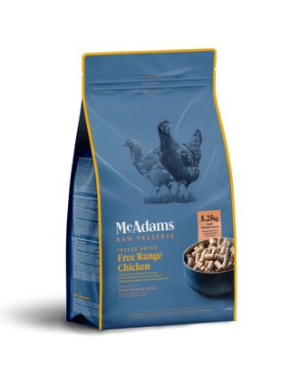 McAdams Freeze Dried Free Range Chicken - liofilizowana karma dla szczeniaka i psa dorosłego, kurczak z warzywami - 1,5kg