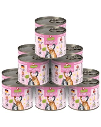 GranataPet DeliCatessen Salmon & Seafood - bezzbożowa mokra karma dla kota, łosoś i owoce morza - 12x 200g