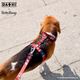 Dashi Vintage Betty Back Harness - regulowane szelki guard dla psa, wzór Betty Boop, czerwone