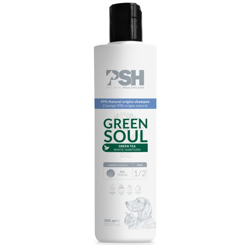 PSH Daily Beauty Green Soul Shampoo 300ml - szampon do przetłuszczającej się sierści psa i kota, z zieloną herbatą 