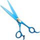 Geib Kiss Gold Blue Straight Scissors - wysokiej jakości nożyczki proste z mikroszlifem i niebieskim wykończeniem