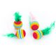 Flamingo Cat Rainbow Balls 4szt. - lekkie piłeczki dla kota, z pianki, z piórkami