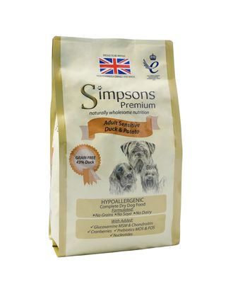 Simpsons Premium Adult Sensitive Duck &amp; Potato - karma dla psów wrażliwych, kaczka i ziemniaki - 12kg
