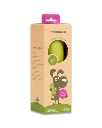 Earth Rated Poop Bags 3szt - biodegradowalne woreczki na psie odchody, lawendowe 